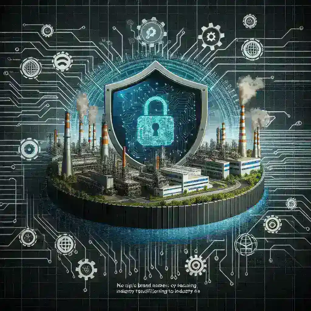 "Ilustrasi Strategi Keamanan Siber untuk Industri Manufaktur Indonesia Menuju Industri 4.0, menunjukkan langkah-langkah inovatif untuk melindungi data dan sistem teknologi dalam era digital."