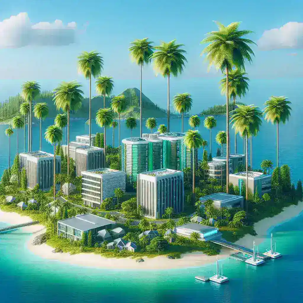 "Microsoft's new AI data center development in Bali, showcasing advanced technology infrastructure and sustainable design."